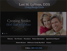 Tablet Screenshot of drlorilovette.com